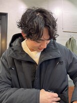 ニール 名古屋 伏見 丸の内(NEELU)&nbsp;[NEELE_take]メンズシャドウパーマセンターパート