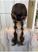 【お呼ばれヘアセット】ツインアレンジ/ヘアセット
