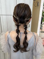 emusalon　前橋川原&nbsp;【お呼ばれヘアセット】ツインアレンジ/ヘアセット