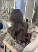 ロングレイヤーカットミルクティーベージュ髪質改善10代20代30代