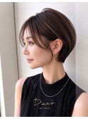 ショートカットxひし形ショートボブ×前髪あり20代30代40代