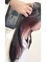 ナンバーフォーナチュラル(NO4 natural) 65. インナーレッド/黒髪ロング/似合わせ/ツヤ感/垢抜け