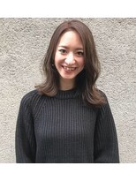 リンク ヘアスペース(Link hair space)&nbsp;【Link】[お客様スタイル44］#外ハネ#暗髪#ベージュ