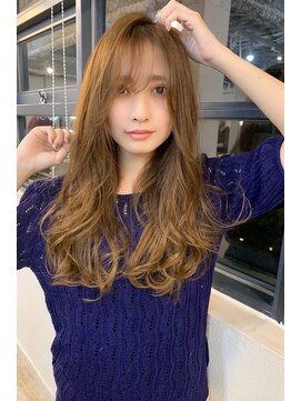 マリアバイアフロート(Maria by AFLOAT) 【shige】アッシュブラウンネオウルフ毛先パーマウエーブロング