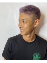 グランドライン(GRAND LINE)&nbsp;GRANDLINE 藤田遼　ハイトーンフェードカット　パープルシルバー