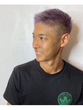 グランドライン(GRAND LINE) GRANDLINE 藤田遼 ハイトーンフェードカット パープルシルバー