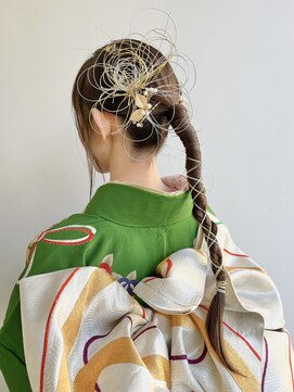 トルネード(TORNADO) 卒業式 成人式 振袖 袴 ヘアセット 金箔ヘア 水引きヘア K02-23