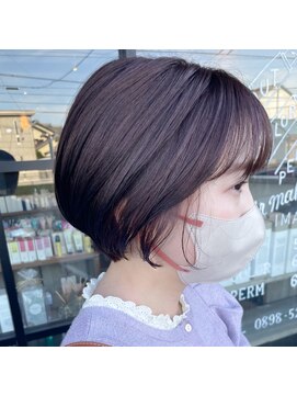 ミル 今治(1003 mille IMABALI) ラベンダーカラー/ショートヘア/パープル/ダブルカラー