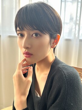 ラフィスヘアートゥルー 葛西店(La fith hair true) 【La fith】フレンチマッシュショート×シアーブラック