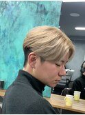 外国人風color×センターパート