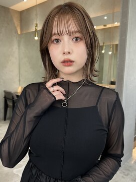 ロンドワン 三宮元町(Lond one) 大人美人ヘア/くびれボブ/イヤリングカラー/ベージュブラウン