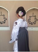 袴のお着付けとヘアセット