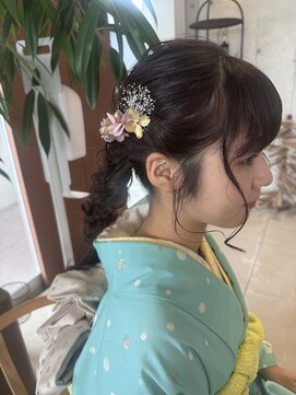 アチーブリス(achieve Liss) 成人式前撮りヘアセット編みおろしドレスヘア 結婚式 お呼ばれ