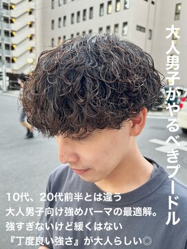 オーガニック アトリエ 大宮(organic+atelier) プードル波巻きスパイラルパーマメンズマッシュシャドウパーマ