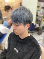 カットハウス パセリ ツーブロックフェードシルバー　<理容室>/メンズ/バーバー