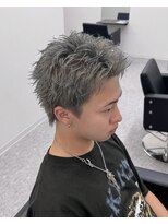 ブライト(BRIGHT)&nbsp;スパイキーショートシルバーカラー静岡メンズ