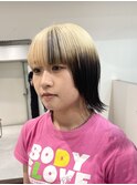 ◎ブロンドハイトーンカラーデザインカラーアンブレラカラー金髪