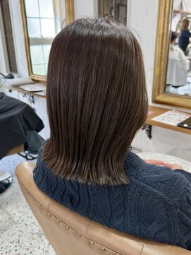 コク 千葉駅西口(COQU) ヘイリーボブ × オリーブベージュ【千葉優希】