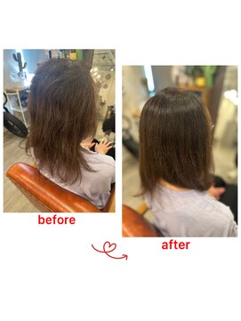 グリーンルーム(GREEN ROOM) 【人気NO１】髪修復！ハリコシ艶カラー＆カットコース