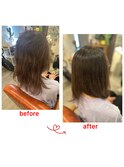 【人気NO1】髪修復!ハリコシ艶カラー&カットコース