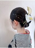 シンプルシニヨンスタイル