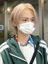 メンズレコ 渋谷(MEN'S LECO)&nbsp;メンズハイトーンミルクティーカラーハンサムウルフカット