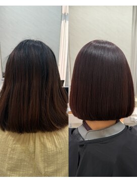 シンズ 銀座(sins) sins酸性ストレートでまとまるボブに[30代40代50代60代]