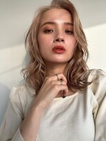 カバーヘア ブリス 上尾西口店(COVER HAIR bliss) かきあげアシンメトリーハイトーンカラーロブp1上尾10代20代30代