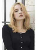 ブロンドヘアブリーチダブルカラーハイトーンカラー