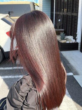 シエル ヘアアンドピース(Ciel hair peace) ブリーチなしピンクブラウン