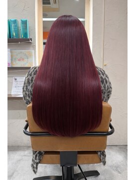 エイム ヘアメイク 横川店(eim HAIR MAKE) ワインレッド