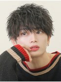 ソフトツイストパーマラウンドマッシュナチュラル縦落ち