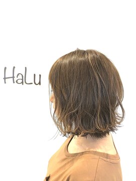 ヘアデザイン ハル(hair design HaLu) #ボブレイヤー#スモーキーベージュ