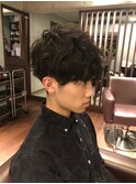 癖を活かした無造作パーマ