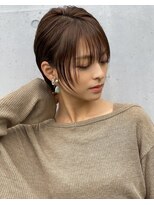 ユアーズ ヘアー 新宿EAST(youres hair)&nbsp;丸みショート　小顔ショート　前下がり　耳かけ