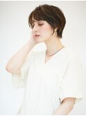 大人かわいいセシルカット×グレージュ