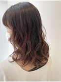 ★岡田有加★20代30/長持ちグラデーションウェーブスタイル