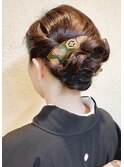 【留袖着物ヘアセットアレンジ】留袖の結婚式も素敵に