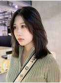 くびレイヤーグレージュカラーアッシュブラック_ba484981