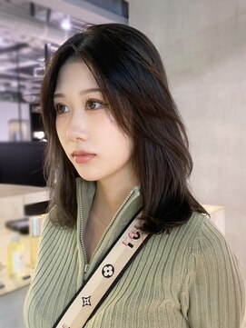 アイティーバイアルバム 下北沢店(IT by ALBUM) くびレイヤーグレージュカラーアッシュブラック_ba484981