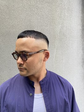 レンゲン(LENGEN) 束感刈り上げビジネス七三ツーブロックアップバング１３０６