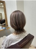 白髪ぼかしハイライトくびれボブ
