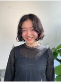 【上條実織】くせ毛を活かしたウェーブボブ