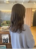 春カラー/ベージュ/くすみベージュ/セミロング