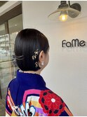 ミニボブ×水引ヘアセット