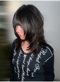 14388黒髪オリーブグレージュ髪質改善ストレート暗髪レイヤー