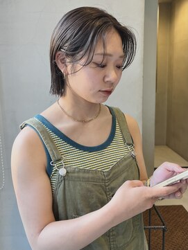 ヘアー アイス ルーチェ(HAIR ICI LUCE) ぱつっとボブ/タッセルボブ/くすみブラウン/上田