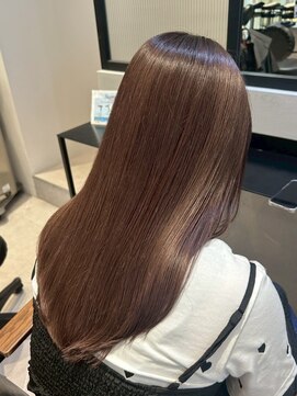 ダブル(W) 髪質改善/縮毛矯正/美髪/艶髪/ストレート/ロング/ライトブラウン