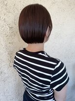 プリモ ココ 鍋島店(Primo coco.)&nbsp;ボブ 髪質改善 酸性ストレート アッシュブラウン ミニボブ 艶髪