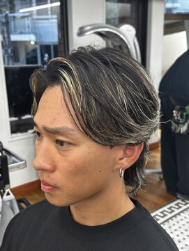 ザデイ カットアンドカルチャーショップ(THE DAY CUT&CULTURE SHOP) ハイライトニュアンスサーフカール【メンズパーマ】
